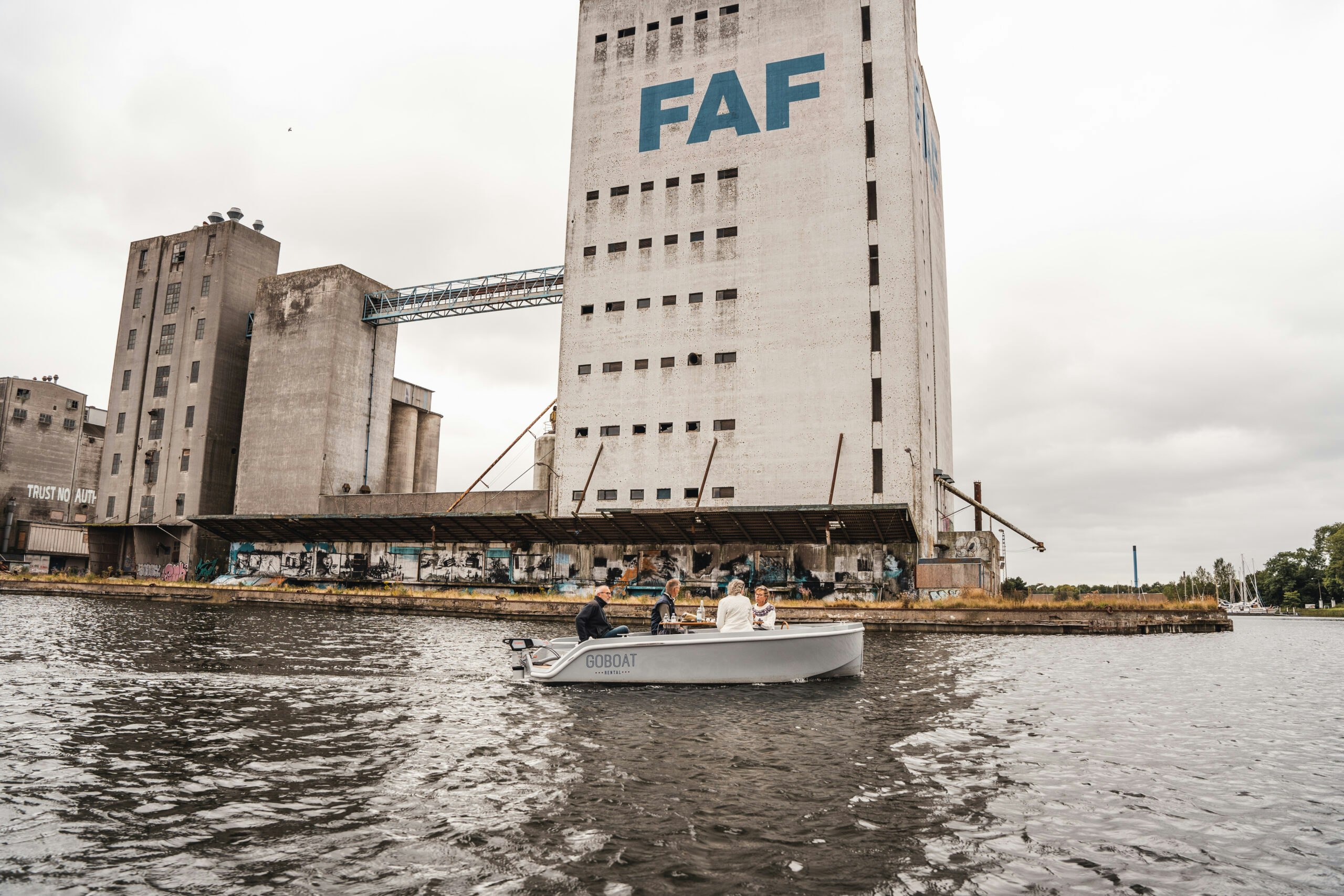 GoBoat Odense FAF building in Odense harbor