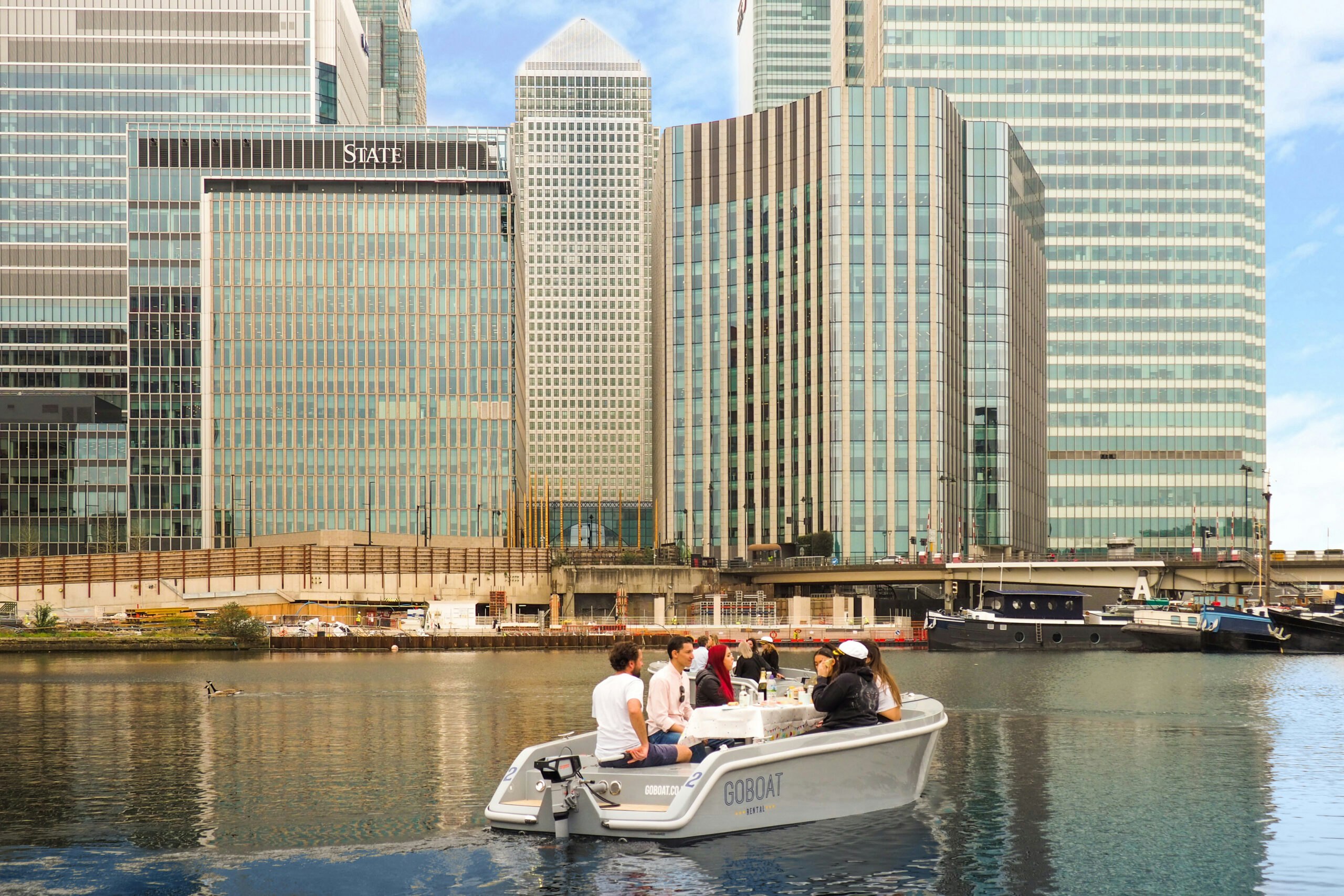 Family GoBoat trip Canary Wharf docklands children